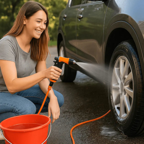 ポータブル高圧洗浄機 — どこでも簡単に掃除