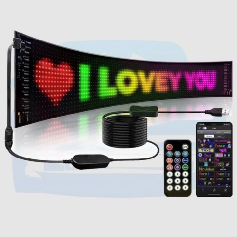 Animated LED Screen For Car – Custom Messages And Emojis