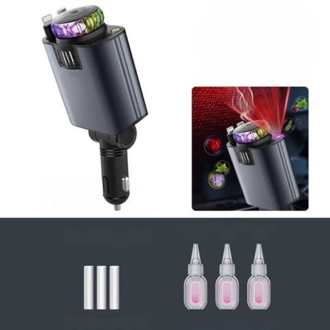 Multifunctionele Autolader — Snelladen & Geurverspreider