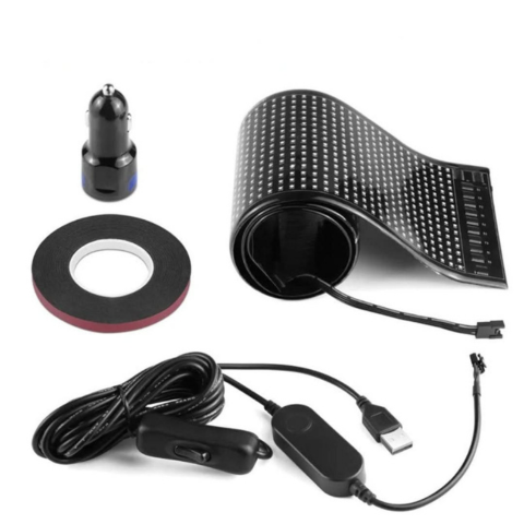 車用LEDアニメーションスクリーン – カスタマイズされたメッセージと絵文字