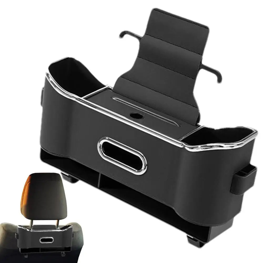 Baksätesorganisatör med krokar och förvaringslåda - optimerat utrymme och städad bil