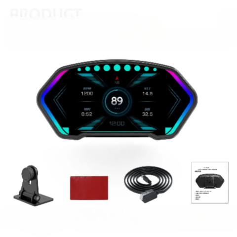 Pantalla Digital de Conducción – Velocidad e Información de un Vistazo 