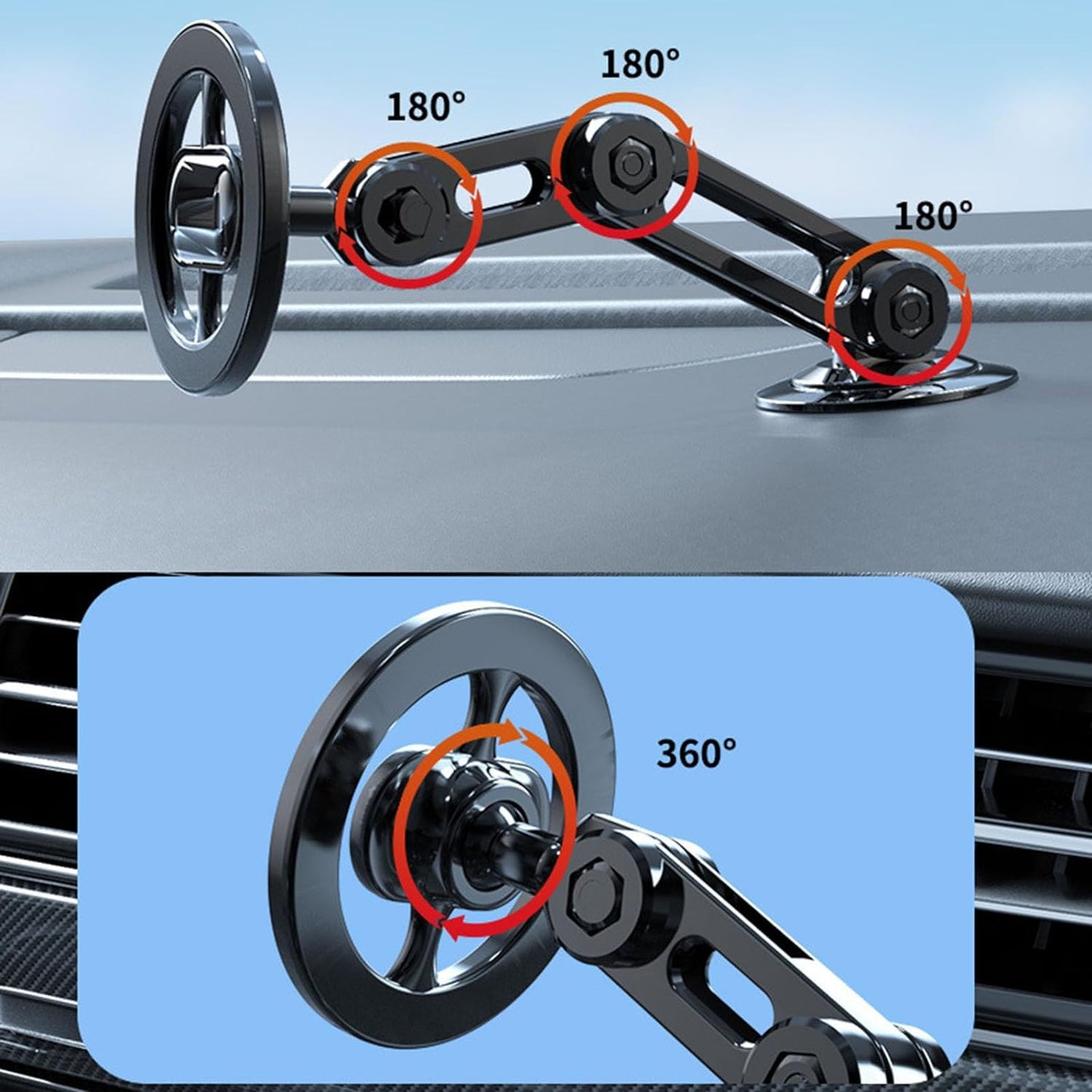 360 Universaali Magneettinen Puhelintuki 