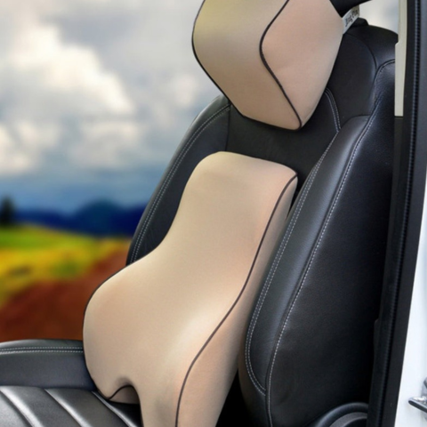 Lendenwirbel- und Kopfstützenkissen aus Memory Foam - Komfort Und Entlastung Für Den Rücken