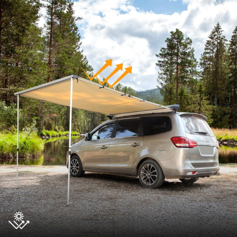 Carpa Lateral De Coche — Montaje Rápido Y Protección Total 