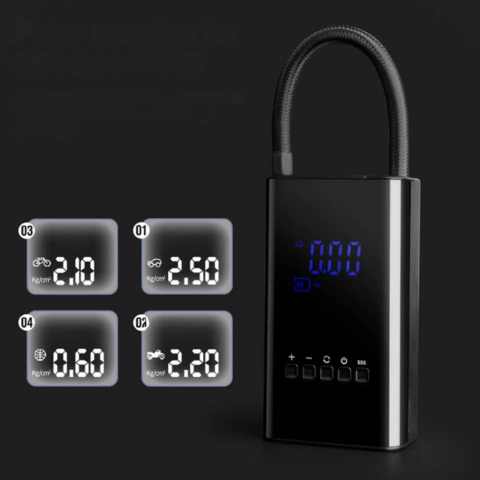 Mini Draagbare Compressor – LED-display en Instelbare Druk 