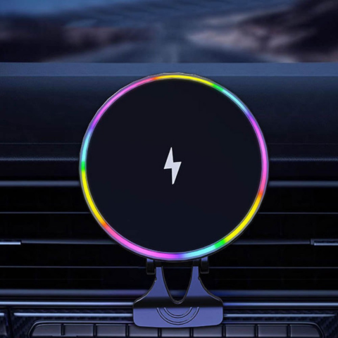 Support De Téléphone Voiture – Charge Sans Fil Et Éclairage Led