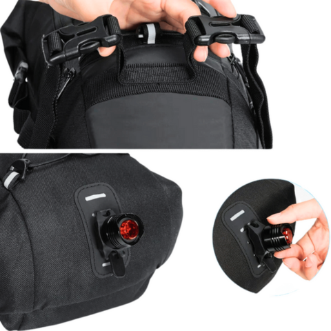 Große Fahrradtasche — Wasserdicht & Reflektierend 