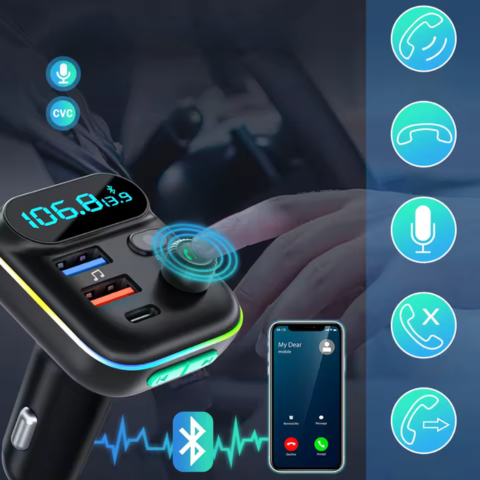 FM Bluetooth vysielač do auta — Jasné hovory & Bezdrôtová hudba 