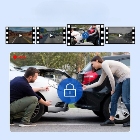 Dashcam Podwójny Obiektyw – Całkowita Kontrola i Połączenie WiFi 