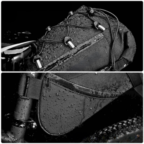 Große Fahrradtasche — Wasserdicht & Reflektierend 
