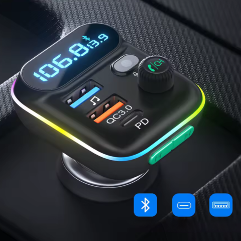 FM Bluetooth vysielač do auta — Jasné hovory & Bezdrôtová hudba 