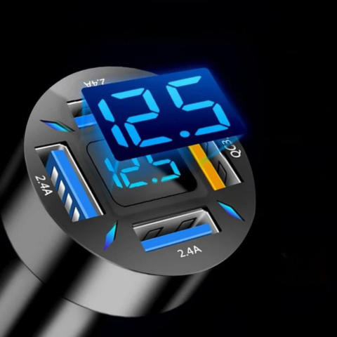 מטען אוניברסלי לשקע מצית רכב ורב-USB 