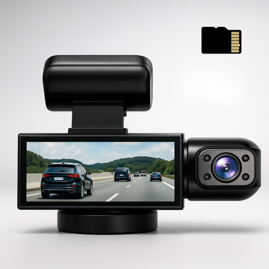 Dashcam Double Full HD Auto - Noční vidění + Vnitřní kamera 