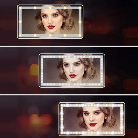 Led sminkspegel för bil - kompakt design och justerbart ljus