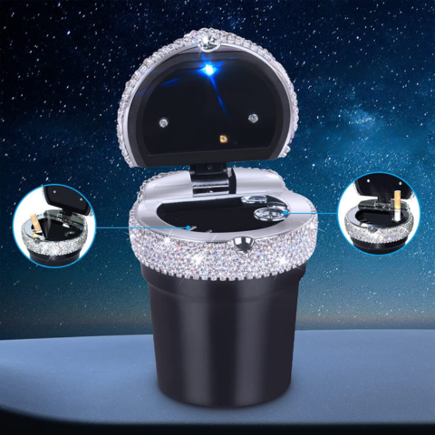 Mini-Auto-Aschenbecher Glänzend - Elegantes Design & Rauchverschluss