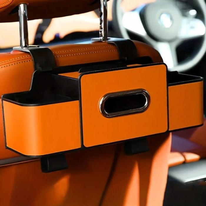 車の後部座席オーガナイザー — 実用的で整頓された収納 