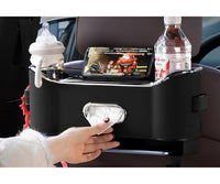 Baksätesorganisatör med krokar och förvaringslåda - optimerat utrymme och städad bil